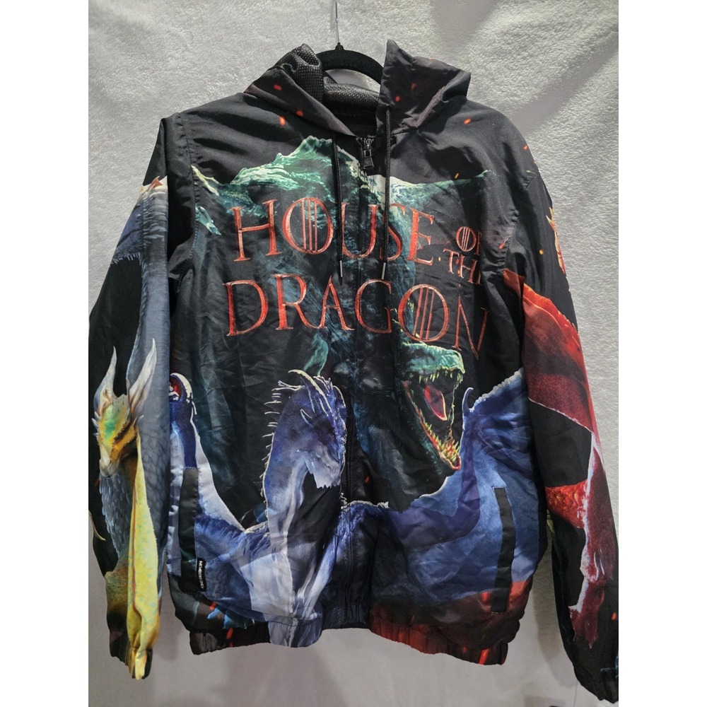 NWT HBO House of the Dragon Game of Thrones Windbreaker Jacket Mens Size Small